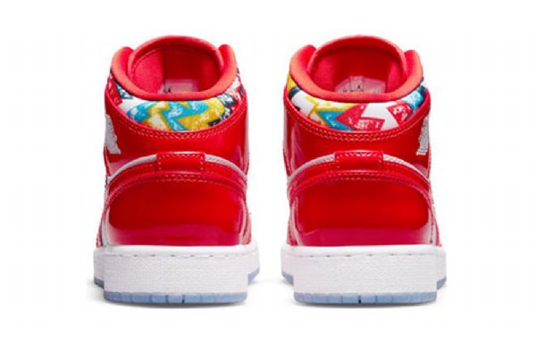 Nike Air Jordan 1 Mid Tops Se Gs Basketballsko Til Mænd Rød Hvid