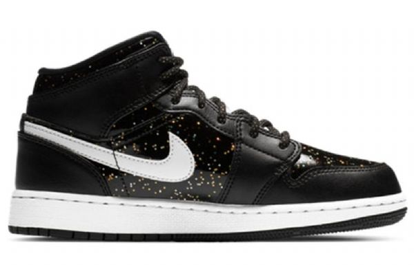 Nike Air Jordan 1 Mid Tops Se Gs Basketballsko Til Mænd Sort
