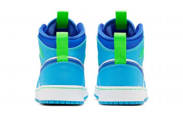 Nike Air Jordan 1 Mid Tops Se Gs Retro Basketball Sko Til Mænd Blå Hvid