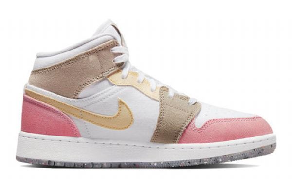 Nike Air Jordan 1 Mid Tops Se Gs Retro Basketball Sko Til Mænd Flerfarvet