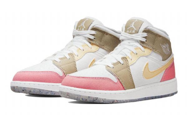 Nike Air Jordan 1 Mid Tops Se Gs Retro Basketball Sko Til Mænd Flerfarvet