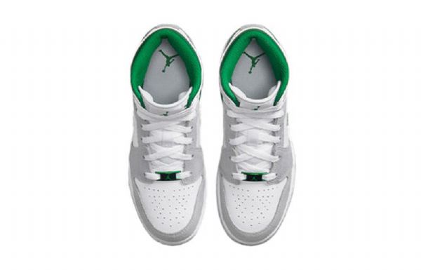 Nike Air Jordan 1 Mid Tops Se Gs Retro Basketball Sko Til Mænd Grå Grøn