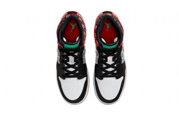 Nike Air Jordan 1 Mid Tops Se Gs Retro Basketball Sko Til Mænd Sort Rød