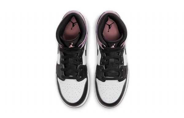Nike Air Jordan 1 Mid Tops Se Gs Zen Master Sko Til Mænd Lilla Sort Hvid