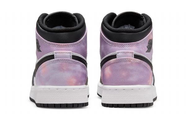 Nike Air Jordan 1 Mid Tops Se Gs Zen Master Sko Til Mænd Lilla Sort Hvid