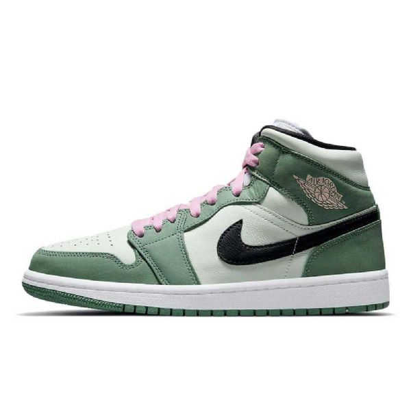Nike Air Jordan 1 Mid Tops Se Hollandske Sko Til Mænd Grøn