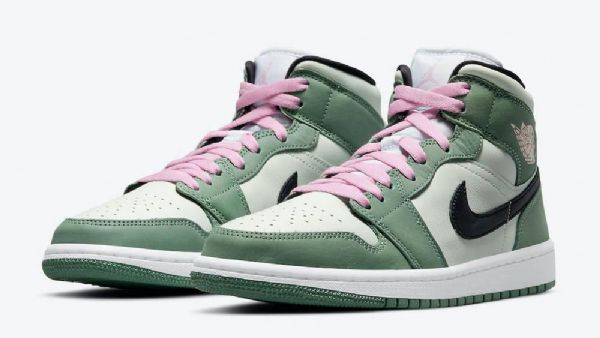 Nike Air Jordan 1 Mid Tops Se Hollandske Sko Til Mænd Grøn