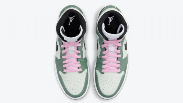 Nike Air Jordan 1 Mid Tops Se Hollandske Sko Til Mænd Grøn