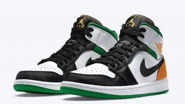 Nike Air Jordan 1 Mid Tops Se Oakland Sko Til Mænd Flerfarvet