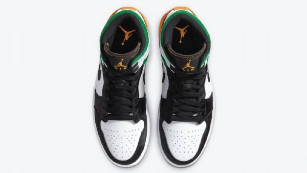 Nike Air Jordan 1 Mid Tops Se Oakland Sko Til Mænd Flerfarvet