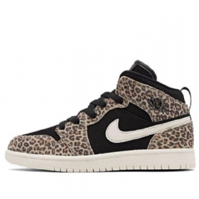 Nike Air Jordan 1 Mid Tops Se Ps Retro Basketball Sko Til Mænd Leopard