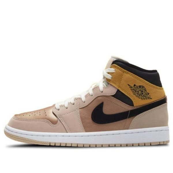 Nike Air Jordan 1 Mid Tops Se Retro Basketball Sko Til Damer Beige