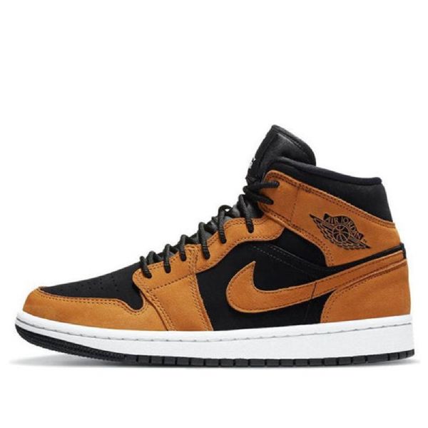 Nike Air Jordan 1 Mid Tops Se Retro Basketball Sko Til Damer Brun Hvid