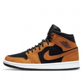 Nike Air Jordan 1 Mid Tops Se Retro Basketball Sko Til Damer Brun Hvid
