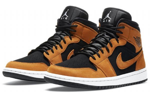 Nike Air Jordan 1 Mid Tops Se Retro Basketball Sko Til Damer Brun Hvid