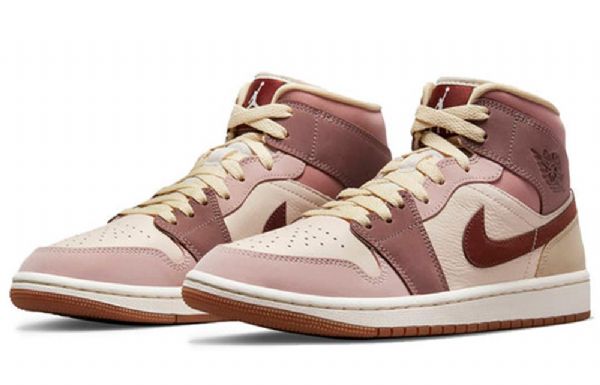 Nike Air Jordan 1 Mid Tops Se Retro Basketball Sko Til Damer Coral