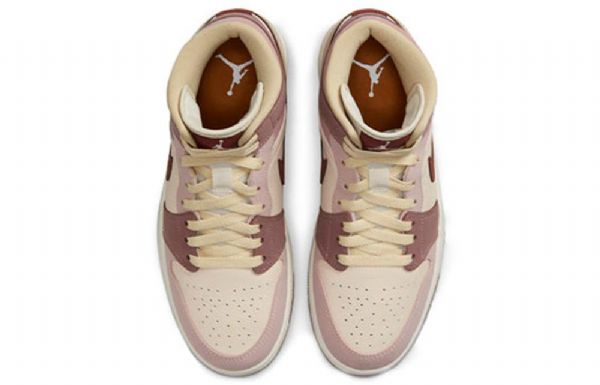 Nike Air Jordan 1 Mid Tops Se Retro Basketball Sko Til Damer Coral