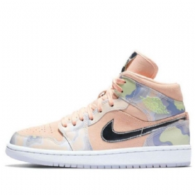 Nike Air Jordan 1 Mid Tops Se Retro Basketball Sko Til Damer Coral