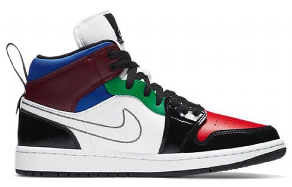 Nike Air Jordan 1 Mid Tops Se Retro Basketball Sko Til Damer Flerfarvet