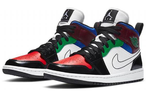 Nike Air Jordan 1 Mid Tops Se Retro Basketball Sko Til Damer Flerfarvet