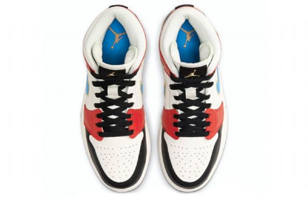 Nike Air Jordan 1 Mid Tops Se Retro Basketball Sko Til Damer Flerfarvet