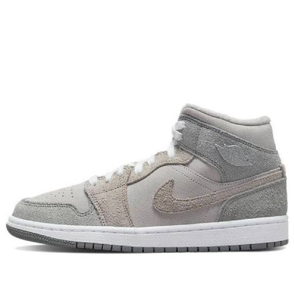 Nike Air Jordan 1 Mid Tops Se Retro Basketball Sko Til Damer Grå
