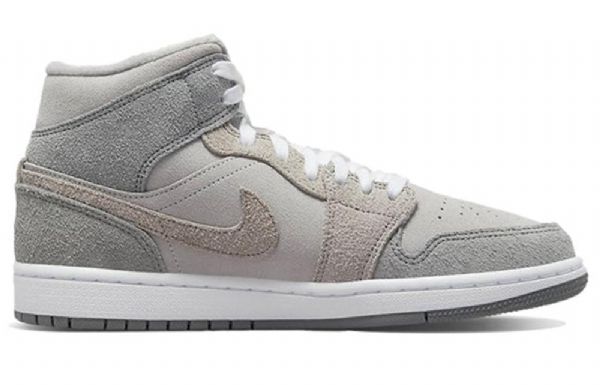 Nike Air Jordan 1 Mid Tops Se Retro Basketball Sko Til Damer Grå