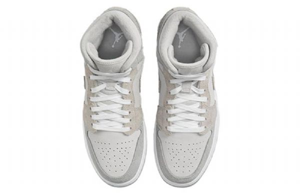 Nike Air Jordan 1 Mid Tops Se Retro Basketball Sko Til Damer Grå