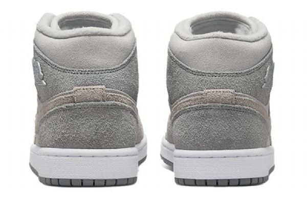 Nike Air Jordan 1 Mid Tops Se Retro Basketball Sko Til Damer Grå