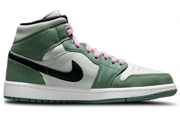 Nike Air Jordan 1 Mid Tops Se Retro Basketball Sko Til Damer Grøn