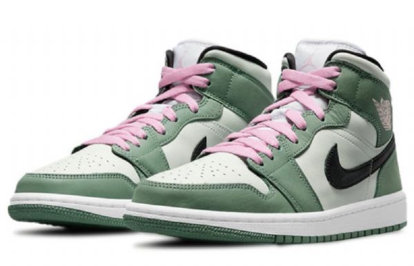 Nike Air Jordan 1 Mid Tops Se Retro Basketball Sko Til Damer Grøn