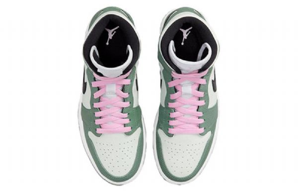 Nike Air Jordan 1 Mid Tops Se Retro Basketball Sko Til Damer Grøn