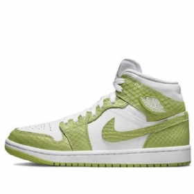Nike Air Jordan 1 Mid Tops Se Retro Basketball Sko Til Damer Grøn