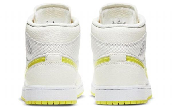Nike Air Jordan 1 Mid Tops Se Retro Basketball Sko Til Damer Gul
