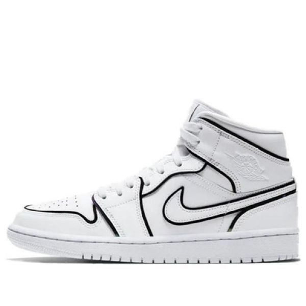 Nike Air Jordan 1 Mid Tops Se Retro Basketball Sko Til Damer Hvid