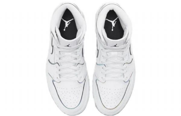 Nike Air Jordan 1 Mid Tops Se Retro Basketball Sko Til Damer Hvid