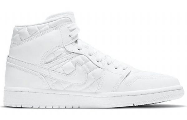 Nike Air Jordan 1 Mid Tops Se Retro Basketball Sko Til Damer Hvid