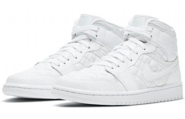 Nike Air Jordan 1 Mid Tops Se Retro Basketball Sko Til Damer Hvid
