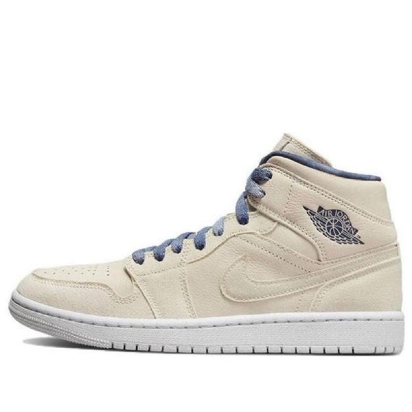 Nike Air Jordan 1 Mid Tops Se Retro Basketball Sko Til Damer Khaki