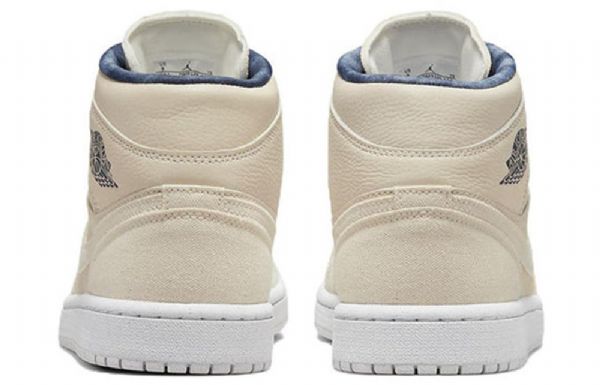 Nike Air Jordan 1 Mid Tops Se Retro Basketball Sko Til Damer Khaki