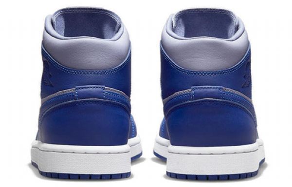 Nike Air Jordan 1 Mid Tops Se Retro Basketball Sko Til Damer Lilla Deep Royal Blå
