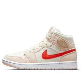 Nike Air Jordan 1 Mid Tops Se Retro Basketball Sko Til Damer Lyserød