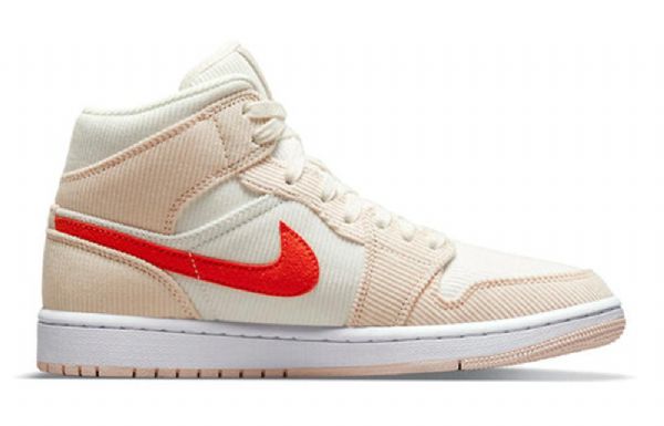 Nike Air Jordan 1 Mid Tops Se Retro Basketball Sko Til Damer Lyserød