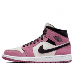 Nike Air Jordan 1 Mid Tops Se Retro Basketball Sko Til Damer Lyserød