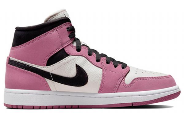Nike Air Jordan 1 Mid Tops Se Retro Basketball Sko Til Damer Lyserød