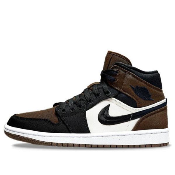 Nike Air Jordan 1 Mid Tops Se Retro Basketball Sko Til Damer Olivengrøn