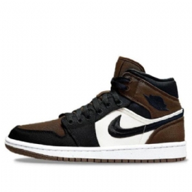 Nike Air Jordan 1 Mid Tops Se Retro Basketball Sko Til Damer Olivengrøn