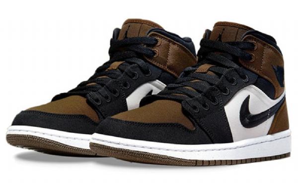 Nike Air Jordan 1 Mid Tops Se Retro Basketball Sko Til Damer Olivengrøn