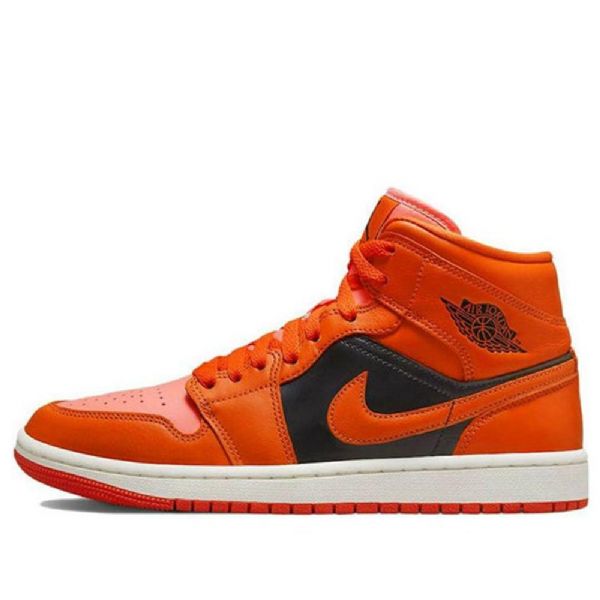 Nike Air Jordan 1 Mid Tops Se Retro Basketball Sko Til Damer Orange