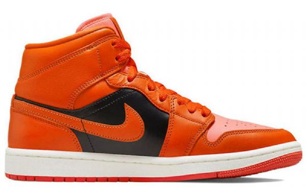 Nike Air Jordan 1 Mid Tops Se Retro Basketball Sko Til Damer Orange